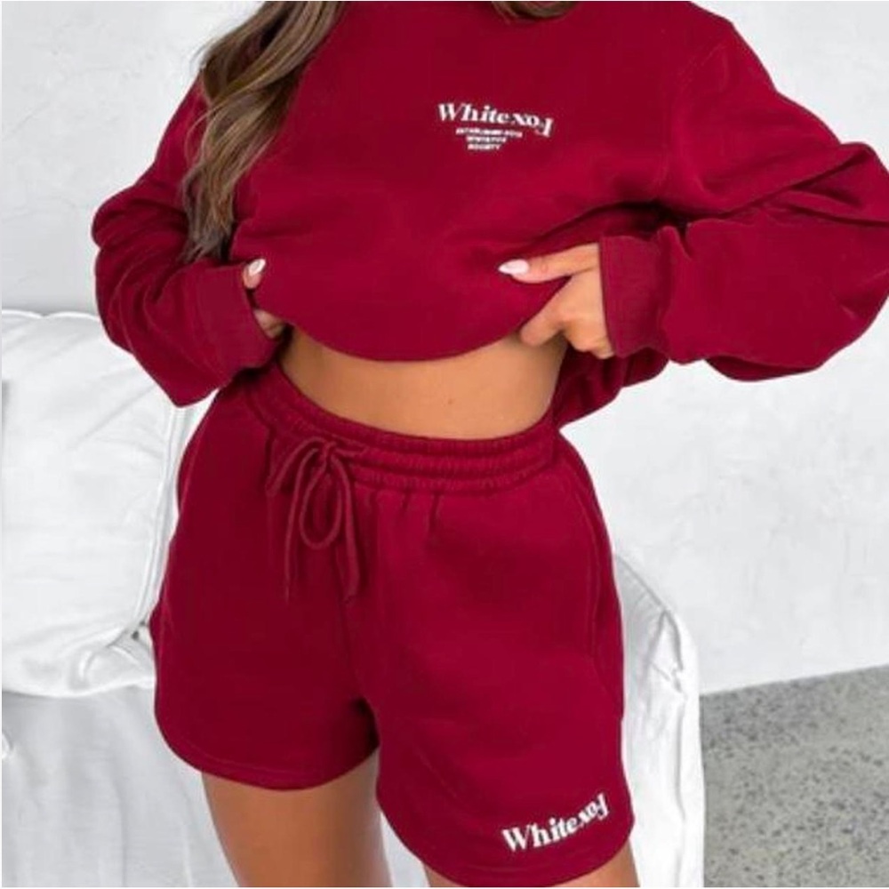 White Fox Boutique Leisure 13 Sweatshirt & Shorts Set
